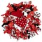Ribbon and Twig Valentine's Day Wreath with Wooden Heart Accents 17 Inch